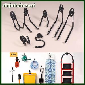 aiqinhaimaoyi Wall-mounted Non-slip Storage Garage Heavy-duty Hook Set Storage With Heavy Garden Tools Bicycle Metal Hook