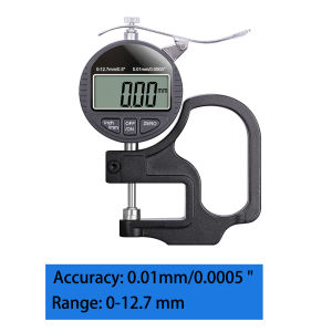 0.001mm Digital Display Thickness Gauge Zinc Alloy High precision Electronic Micrometer Thickness Measurement Tools 0-12.7mm