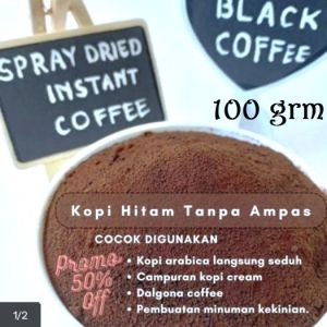 Bubuk Kopi Instan Tanpa Ampas 1 ONS Coffee Spray Dried NOT Nescafe Classic