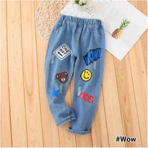 2Y-10Y Seluar Denim Jeans Panjang Unisek  Baby Boy Baby Girl Long Denim Jeans Jogger Pants Bottom Fashion