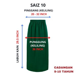 🔸PU005 - BAJU SEKOLAH JENAMA PRESIDENT - KAIN AGAMA HIJAU ECO SILK ( KOSHIBO GRADE A )