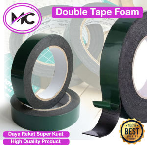 Double Tape Foam Hijau 12mm 24mm 48mm Doble Tip Tep Perekat Busa 2 Sisi Adhesive Lakban Mounting Super Kuat Serbaguna