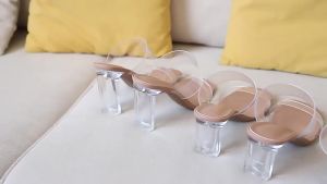 [Free Shipping] Womens Outdoor Slippers 2025 Summer New Simple Fashion Transparent High-Heel Slide Sandals with Crystal Chunky Heel Trendy Slippers