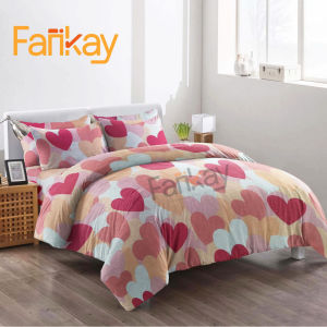 Bed Cover Set Sprei My Love Pink - Ukuran Lengkap 90x200 - 200x200 - Fankay Bedcover