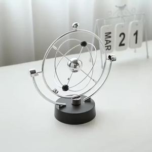 Metal Galaxy Newton Pendulum Ball Rotating Mechanical Billiard Perpetual Motion Office Desktop Ornament Home Decoration