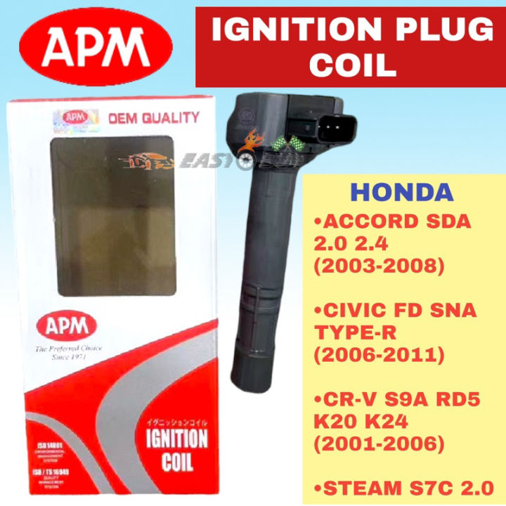 ORIGINAL APM IGNITION PLUG COIL HONDA ACCORD SDA CIVIC FD SNA TYPE R