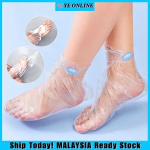 100 Pcs Disposable Foot Mask Cover Pedicure Moisturizing And Anti Crack Anti-Dry Foot Protection Corver Sock And Pants Clips
