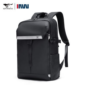 SEPTWOLVES leather high-end travel backpack men laptop backpacks 17 inch waterproof genuine cowhide large size travel bag pack for Office work business casual