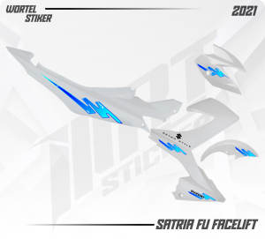 Striping Satria Facelift - Stiker Transparan Satria FU Facelift Retro Vol 2 (Sudah Terpotong)