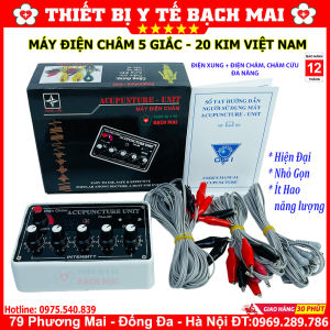 Máy Điện Châm 5 Giắc 20 Kim Việt Nam - Máy Châm Cứu Mini ACUPUNCTURE UNIT