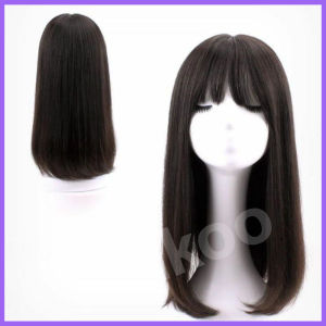 Thời Trang Tóc Giả Thẳng Cho dài vừa phải cho nữ tóc giả tóc Với Bang Nữ kín đầu Bìa Xương Đòn Tóc Giả