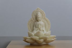 Tượng phật quan âm bồ tát hai mặt (-Nhiều màu sắc). Trang trí trên ô tô tiểu cảnh bonsai ghép lũa để bàn trà phòng khách bàn làm việc thờ thần tài…