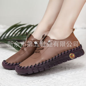 Free Shipping 35-45 Size In Stock Pure Handmade Stitching Plus-Size Casual Shoes WomenS Flat Shoes Mom Shoes
