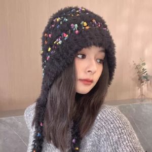 ANANAA Ear Protection Winter Hat Warm Lacing Bucket Hat Fashion Thickened Lei Feng Cap for Women