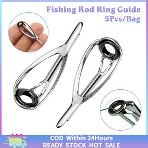 [Fast Delivery] 5Pcs Stainless Steel Fishing Rod Ring Guide 1.3/1.6/2.2/2.6/3.6 Fishing Rod Tips Kit