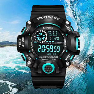 Jam Tangan Digital Anti Air Murah Jam Tangan Elektronik Pria Multifungsi Olahraga Siswa Sekolah Menengah Siswa Sekolah Dasar Bercahaya Jam Alarm Tahan Air Jam Tangan Remaja Laki-Laki