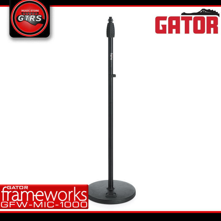 Gator Frameworks Fixation Micro Dégagement Rapide GFW-MIC-QRTOP – Noir, Montage 5/8", Idéal Studio, Scène & Répétitions