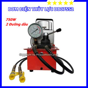 Bơm Điện Thủy Lực DB075S2 - Công Suất 750W - 2 Vòi Van Cơ - Bình Dầu 7L - Chuyên Dụng Cho Khối Lượng Công Nghiệp - Bảo Hành Toàn Quốc 12 Tháng
