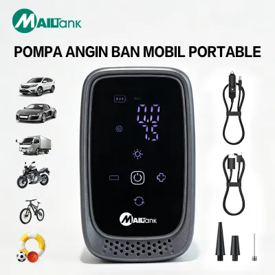 Mailtank SH407 pompa elektrik 3 IN 1 ban portable multifungsi inflation pump bisa pompa ban motor dan mobil PowerBank & Senter Emergency