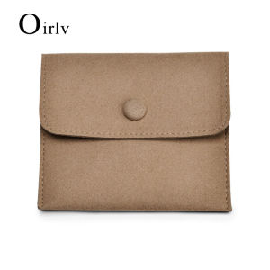 Oirlv Velvet Jewelry Storage Organizer Pouch Metal Snap Button Bag Keys Rings Earrings Bracelet Gift Packaging Bag D038 D041