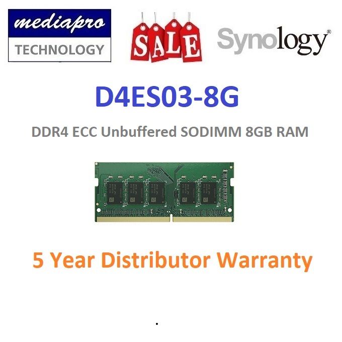 Synology D4ES03-8G 8GB DDR4 ECC Unbuffered SODIMM RAM for