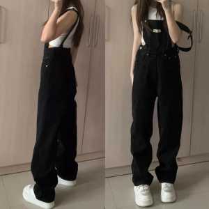 OVERALL JUMPSUIT JEANS WANITA/JUMPSUIT CELANA KODOK JEANS WANITA TERBARU/JUMPSUIT KAKI LEBAR STYLE KOREA KEKINIAN