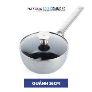 Quánh Chống Dính Ceramic Kim Cương Blue Diamond 16cm - An Toàn Dùng Vơi Máy Rửa Bát Phù Hợp Mọi Bếp