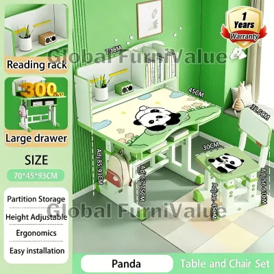 Global Study Table For Kids Boys&Girls Table Childrens Student Study Desk With Chair Set Combination Child Writing Desk