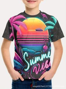 2025 New Style Childrens T-Shirt 3d Printed Boys Summer Breathable T-Shirt Childrens Soft Skin Friendly Clothes