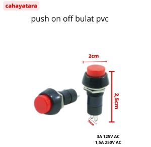 Push ON  Push ON OFF BULAT Warna Warni Merah Hitam
