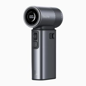 JISULIFE Ultra2 Handheld Fan 25-hour Long-lasting Strong Wind 9000mAh Rechargeable 5 in 1 Mini Fans 100 Speeds Flashlight Power bank Air Pump Outdoor Camping School Travel 18W Fast Charging VMI Direct