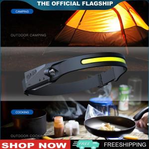 【New Arrival】 COB XPE Headlamp Waterproof Induction Headlight Sensor Running Headlamp Rechargeable 350LM for Outdoor Camping for Hiking Cycling