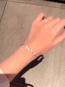 Gelang Reben Bow Crystal Bracelet Trendy Fashion Jewelry Elegant Zircon Luxury Design Women Gifts