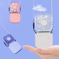 ◤◥ FOLDABLE ◤◥ MINI HANGING NECK FAN, USB RECHARGEABLE MINI FAN 3 LEVEL SPEED WIN { CSD.MALL }. 