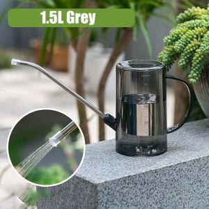 1.5L Large Watering Can Stainless Steel Long Spout Watering Pot Penyiram Air Muncung Panjang 浇花壶