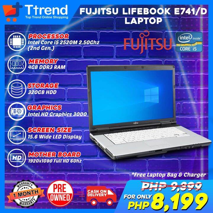 Fujitsu Lifebook E741/D Laptop | Intel Core i5 2520m 2nd gen 4GB RAM DDR3  320GB