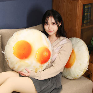 JOJO CASTLE New 40cm Simulation Egg Plush Toy Pillow Cartoon Creative Eggs Soft Stuffed Plush Toys for Boys Girls Birthday Gifts Home Decor