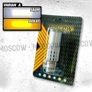 LAMPU LED H6 LASER MOSCOW DUA WARNA PUTIH-KUNING UNIVERSAL PEMAKAIAN MOTOR MATIC BEAT FI ESP DELUXE  SCOOPY FI  VARIO 110/125/150/160  FINO NMAX 155 AEROX CONNECTED PCX ADV DLL LAMPU LASER UTAMA MOTOR BEBEK F1ZR FORCE SUPRA KHARISMA REVO FIT BLADE DLL PNP