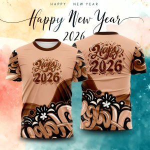 เสื้อยืดปีใหม่ 2026 เสื้อโปโลปีใหม่สำหรับผู้ชายและผู้หญิง