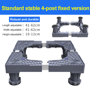 [Shockproof and silent] Stainless Steel Washing Machine Stand Base Thickened Anti Vibrate Base Bracket Adjustable Heavy Duty Universal Mobile Locking Base With Wheels