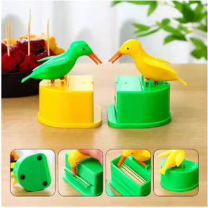 Detachable Toothpick Storage Box Bird Toothpick Box Dispenser Automatic Push-type Toothpick Holder Table Decoration Holder
