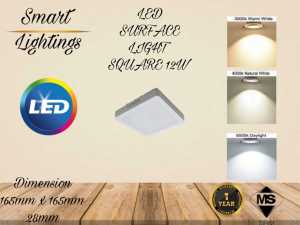 SIRIM Led Surface Downlight | Concrete Ceiling Living Room 12W/18W/24W White/Black Frame Led Light