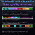 Sound Pickup Rhythm Lights RGB LED Atmosphere Light DJ Car Sound Control Colorful LED Strip Environment Disco Light Bar 32-bit Music Level Voice Control Audio Display Lamp or Home Office Outdoor Voice Activated Ambient Light. 