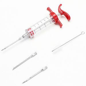 4PCS BBQ Seasoning Spice Syringe Kitchen Cooking Tool Accessories Stainless Steel Needle Barbecue Turkey Meat