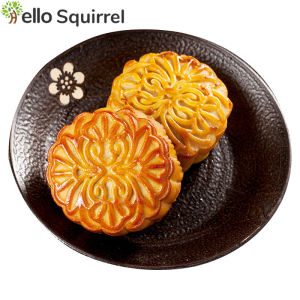 中秋月饼 Mid-autumn moon cake custard yellow five-kernel egg yolk Cantonese-style peach skin egg yolk crispy color moon cake