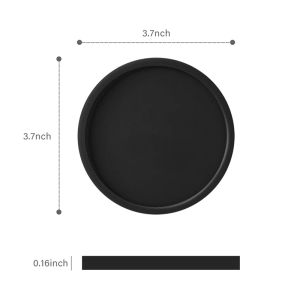1 PCS Black/Grey Circular Thickened PVC Coaster Non-slip Silicone Drinking Coaster Coasters Table Mat Placemats Kitchen Accessories Easy To Clean