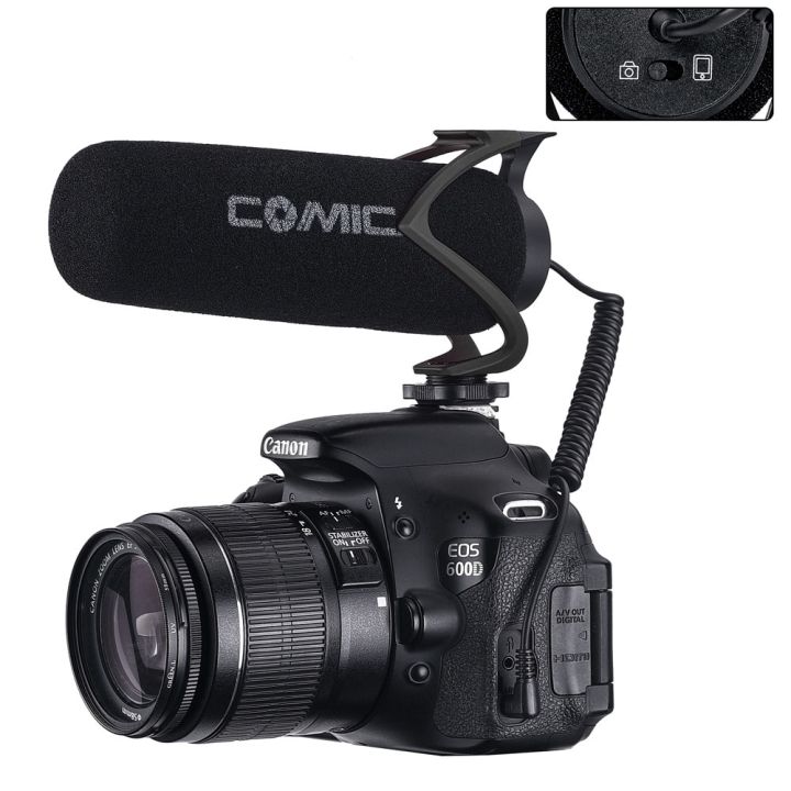 original COMICA vlogger shotgun microphone kamera dslr mirroless