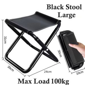 UPGRADED Foldable Camping Picnic Beach Chair with Arm Rest / Foldable Stool / Lightweight Durable / Carrying Bag