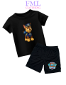 Setelan Kaos Anak-Anak Gambar PAW Patrol Police Chase (usia 2-10 Tahun) Katun PE. 