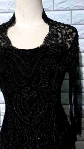 set kebaya pesta lengan 7/8 kebaya wisuda kerah sunda kebaya hitam kebaya bgg